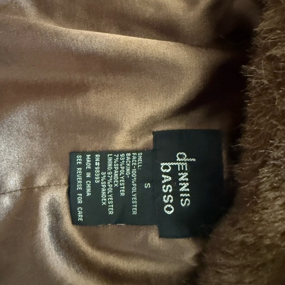 Dennis basso Brown Faux Fur Shawl - Picture 3 of 4